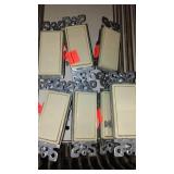 Lighted (3) and Paddle switches (7), Beige.