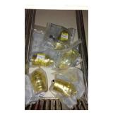 Light Socket Replacement Shells (22), Gold Tone.