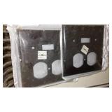 Assorted Brown Wall Plate Covers.