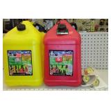 5 gal. Gas and Deisel Cans, replacement spouts (3).