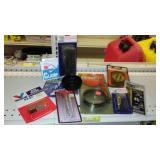 Misc. Automotive Thermostat, Oil Wrench, Muffler Clamps, Anti-Freeze tester and More.
