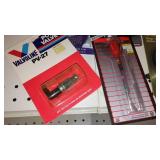 Misc. Automotive Thermostat, Oil Wrench, Muffler Clamps, Anti-Freeze tester and More.