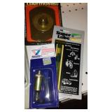 Misc. Automotive Thermostat, Oil Wrench, Muffler Clamps, Anti-Freeze tester and More.