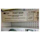 Mailbox, Post and Post Sign.