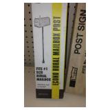 Mailbox, Post and Post Sign.