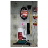 Booster Cables, Ice Melt, Snow Brushes, Scrapers.