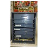 Danco Plumbing Part Assortments and Plastic Tubing Center.  Danco Metal Box with compartments and contents, 13 W x 15D x 18 in. H.