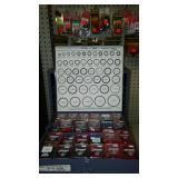 Danco Plumbing Part Assortments and Plastic Tubing Center.  Danco Metal Box with compartments and contents, 13 W x 15D x 18 in. H.