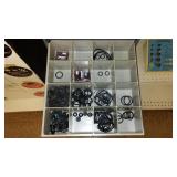 Danco Plumbing Part Assortments and Plastic Tubing Center.  Danco Metal Box with compartments and contents, 13 W x 15D x 18 in. H.