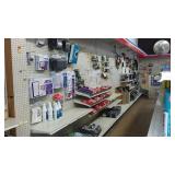 Lighted Commercial Pegboard Display Shelving