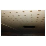 Peg Board Shelving, Storage Cabinet with Contents