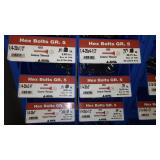 6 Compartment Hardware Organizer with contents. Metal