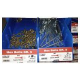 6 Compartment Hardware Organizer with contents. Metal