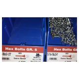 6 Compartment Hardware Organizer with contents. Metal