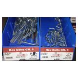 6 Compartment Hardware Organizer with contents. Metal