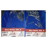 6 Compartment Hardware Organizer with contents. Metal