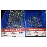 6 Compartment Hardware Organizer with contents. Metal