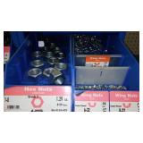 6 Compartment Hardware Organizer with contents. Metal