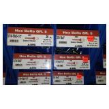 6 Compartment Hardware Organizer with contents. Metal