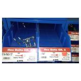 6 Compartment Hardware Organizer with contents. Metal