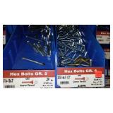 6 Compartment Hardware Organizer with contents. Metal