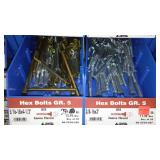 6 Compartment Hardware Organizer with contents. Metal