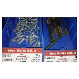 6 Compartment Hardware Organizer with contents. Metal