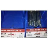 6 Compartment Hardware Organizer with contents. Metal