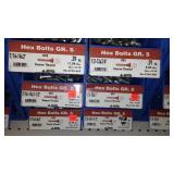 6 Compartment Hardware Organizer with contents. Metal