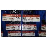 6 Compartment Hardware Organizer with contents. Metal