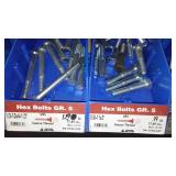 6 Compartment Hardware Organizer with contents. Metal