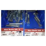 6 Compartment Hardware Organizer with contents. Metal