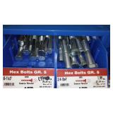 6 Compartment Hardware Organizer with contents. Metal