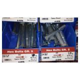 6 Compartment Hardware Organizer with contents. Metal