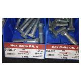 6 Compartment Hardware Organizer with contents. Metal