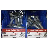 6 Compartment Hardware Organizer with contents. Metal