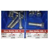 6 Compartment Hardware Organizer with contents. Metal