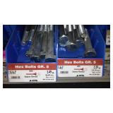 6 Compartment Hardware Organizer with contents. Metal