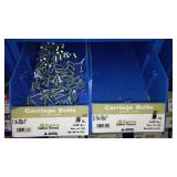 6 Compartment Hardware Organizer with contents. Metal