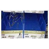 6 Compartment Hardware Organizer with contents. Metal