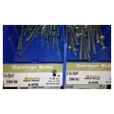 6 Compartment Hardware Organizer with contents. Metal