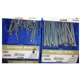 6 Compartment Hardware Organizer with contents. Metal