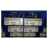 6 Compartment Hardware Organizer with contents. Metal