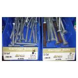 6 Compartment Hardware Organizer with contents. Metal