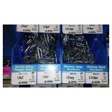 6 Compartment Hardware Organizer with contents. Metal