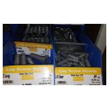 6 Compartment Hardware Organizer with contents. Metal