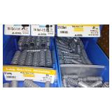 6 Compartment Hardware Organizer with contents. Metal