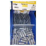 6 Compartment Hardware Organizer with contents. Metal