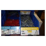 6 Compartment Hardware Organizer with contents. Metal