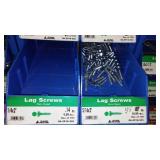 6 Compartment Hardware Organizer with contents. Metal